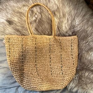 Natural woven market bag